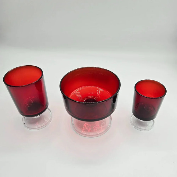 Luminarc Cavalier Ruby Red Glasses in 3 different  sizes - Picture 6 of 8